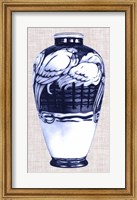 Framed Blue & White Vase VI