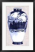 Framed Blue & White Vase VI