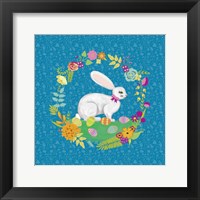 Bunny Wreath I Framed Print