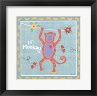 Framed Beetle & Bob Happy Monkey