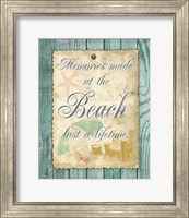 Framed 'Beach Notes I' border=
