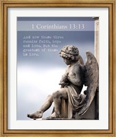 Framed 1 Corinthians 13:13 Faith, Hope and Love (Statue)