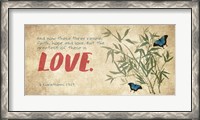 Framed 1 Corinthians 13:13 Faith, Hope and Love (Butterflies)