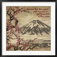Framed 1 Corinthians 13:13 Faith, Hope and Love (Japanese)
