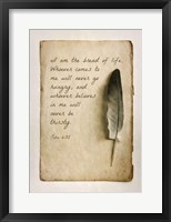 Framed John 6:35 I am the Bread of Life (Sepia)