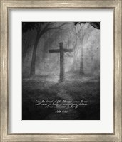 Framed John 6:35 I am the Bread of Life (Cross)