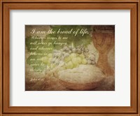 Framed John 6:35 I am the Bread of Life (Grapes)