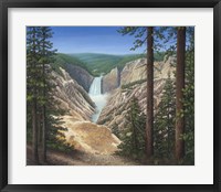 Framed Lower Falls - Yellowstone