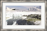 Framed Receding Glacial Scene Circa 18,000 Years Ago
