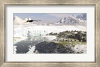 Framed Receding Glacial Scene Circa 18,000 Years Ago