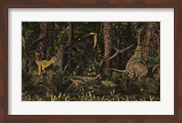 Framed Dinosaurs Of The Kayenta Formation Of Arizona About 193 Million Years Ago