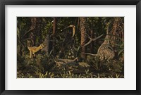 Framed Dinosaurs Of The Kayenta Formation Of Arizona About 193 Million Years Ago