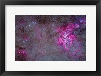 Framed Carina Nebula and Surrounding Clusters