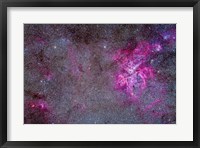 Framed Carina Nebula and Surrounding Clusters