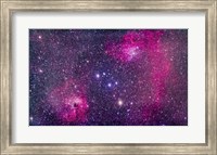 Framed Flaming Star Nebula in Auriga