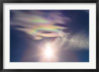 Framed Iridescent clouds near the Sun