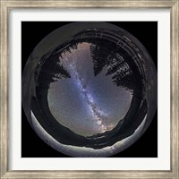 Framed Milky Way at Cameron Lake, Alberta, Canada