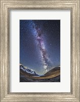 Framed Milky Way over the Columbia Icefields in Jasper National Park, Canada