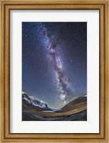 Framed Milky Way over the Columbia Icefields in Jasper National Park, Canada