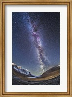 Framed Milky Way over the Columbia Icefields in Jasper National Park, Canada