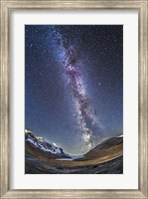 Framed Milky Way over the Columbia Icefields in Jasper National Park, Canada