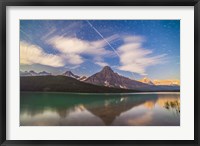 Framed Space Station over Mt Chephren in Banff National Park, Canada