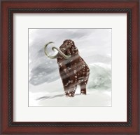 Framed Mammuthus Primigenius walking through a Blizzard