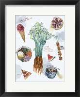 Food Sketches I Framed Print