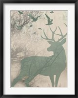 Framed Deer Solace I