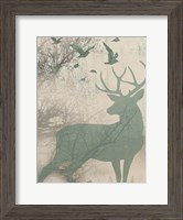 Framed Deer Solace I