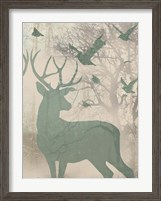 Framed Deer Solace II