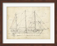 Framed Sailboat Blueprint II
