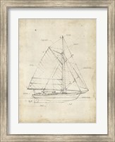 Framed Sailboat Blueprint III