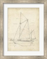 Framed Sailboat Blueprint V