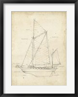 Framed Sailboat Blueprint V