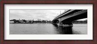 Framed Kennedy Bridge on Rhine River, Bonn, North Rhine Westphalia, Germany