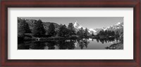 Framed Matterhorn reflecting into Grindjisee Lake, Zermatt, Valais Canton, Switzerland