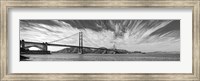 Framed Golden Gate Bridge  over Pacific ocean, San Francisco, California