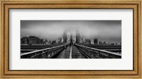Framed Fog over the Brooklyn Bridge, New York City