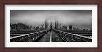 Framed Fog over the Brooklyn Bridge, New York City