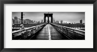 Framed Fog over the Brooklyn Bridge, Brooklyn, Manhattan, NY