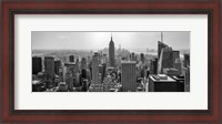 Framed Aerial view of cityscape, NY
