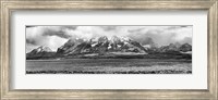 Framed View of the Sarmiento Lake in Torres del Paine National Park, Patagonia, Chile