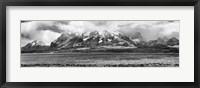 Framed View of the Sarmiento Lake in Torres del Paine National Park, Patagonia, Chile