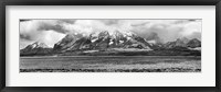 Framed View of the Sarmiento Lake in Torres del Paine National Park, Patagonia, Chile