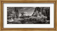 Framed Mirror Lake in Yosemite National Park, Mariposa County, California