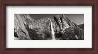 Framed Water falling from rocks in a forest, Bridalveil Fall, Yosemite National Park, California