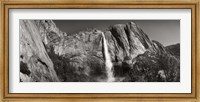 Framed Water falling from rocks in a forest, Bridalveil Fall, Yosemite National Park, California