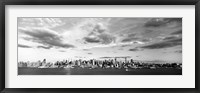 Framed Skyscrapers at the waterfront, Manhattan, NY