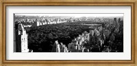 Framed High angle view of buildings in a city, Central Park, Manhattan, NY